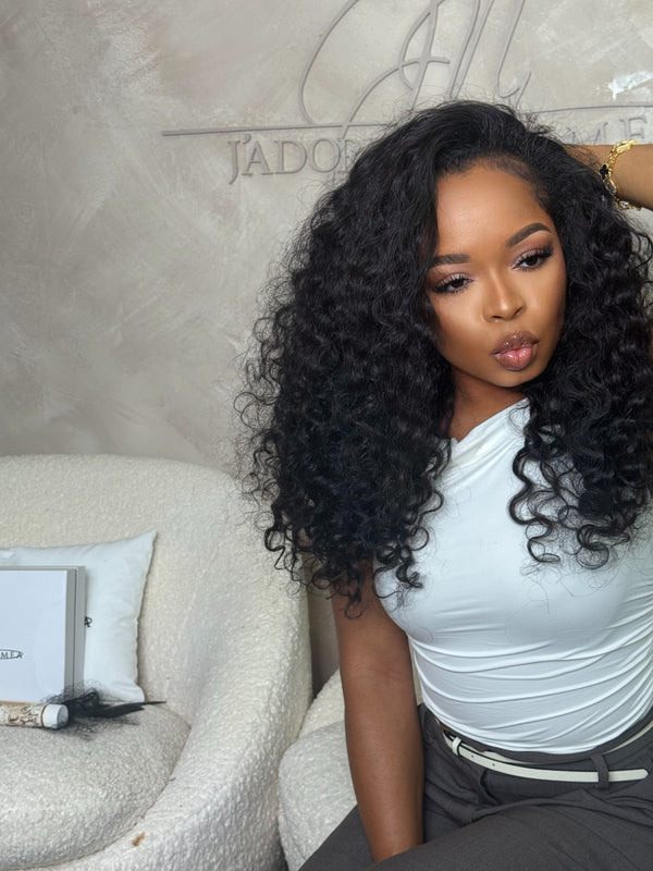 Indian Curl Flip-Over Half Wig